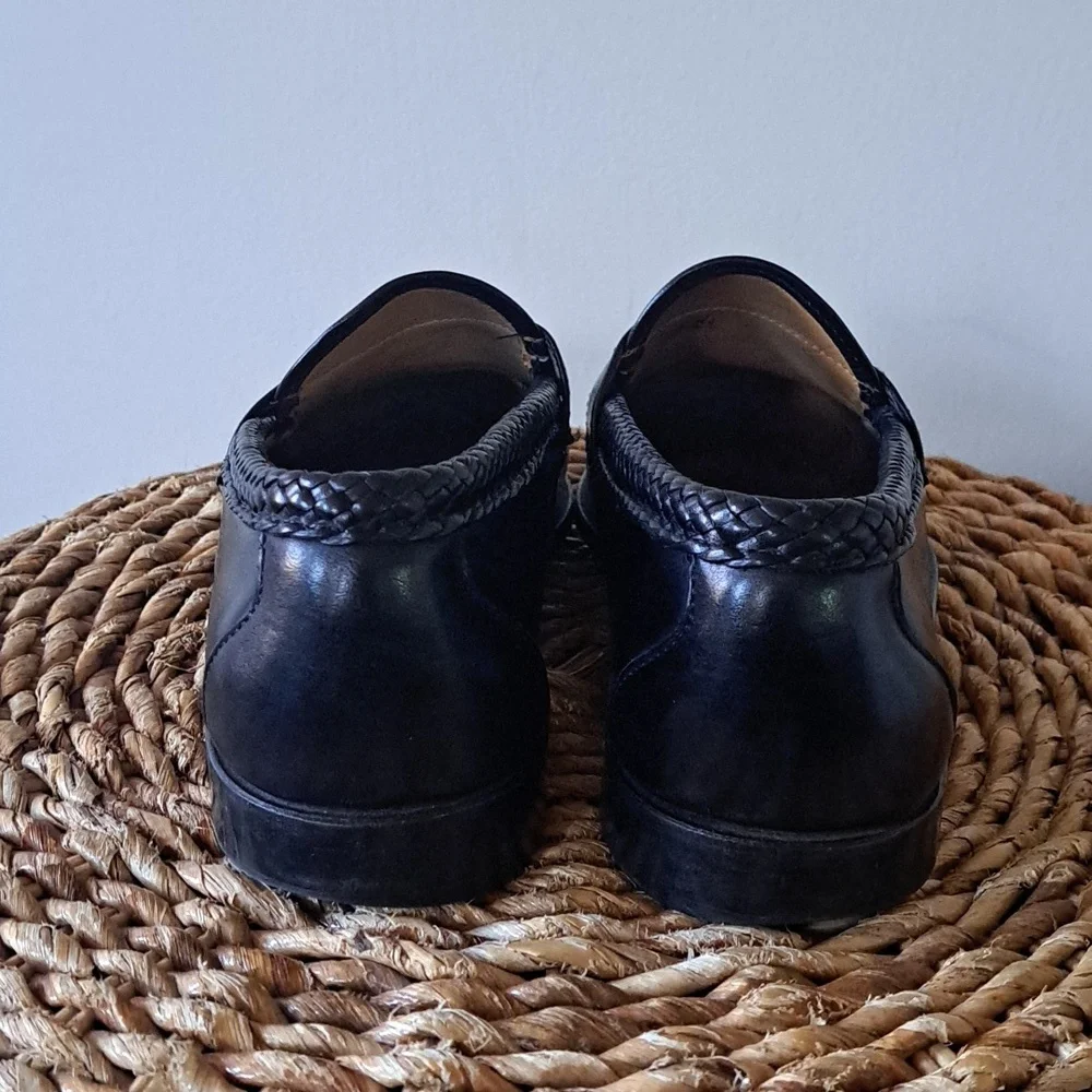 Allen Edmonds Mens  Maxfield Classic‎ Dress Black Leather Tassel Loafers S-10.5D